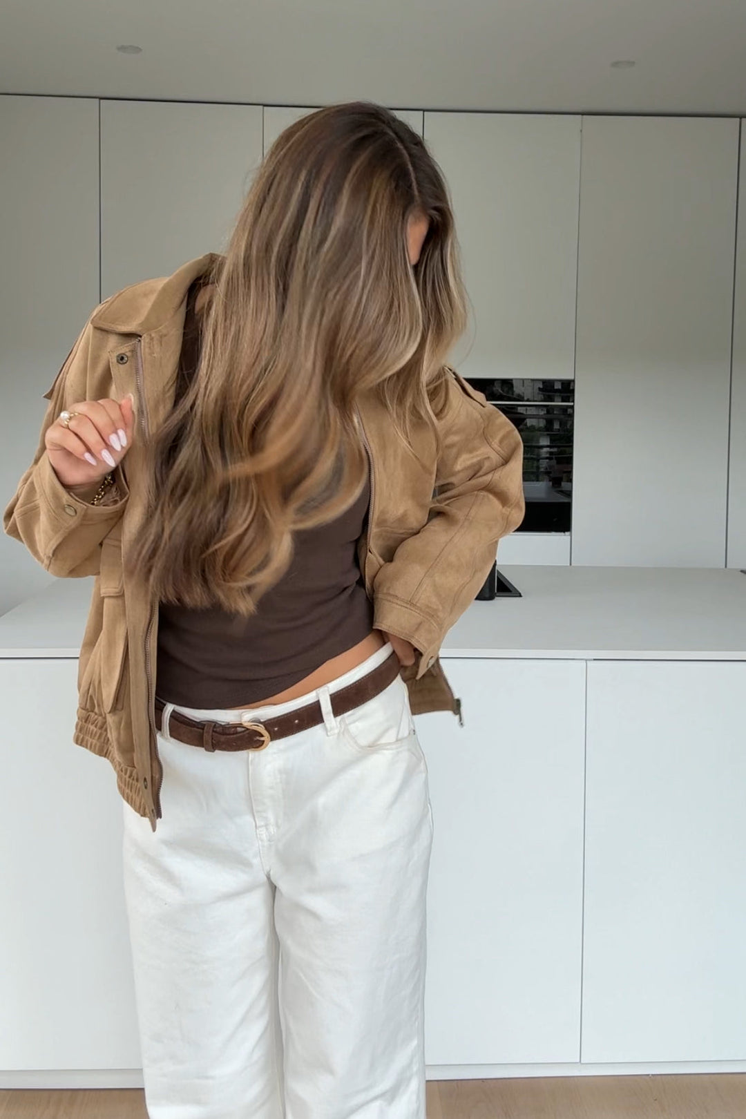 Lucie™ | Oversized semišová bunda