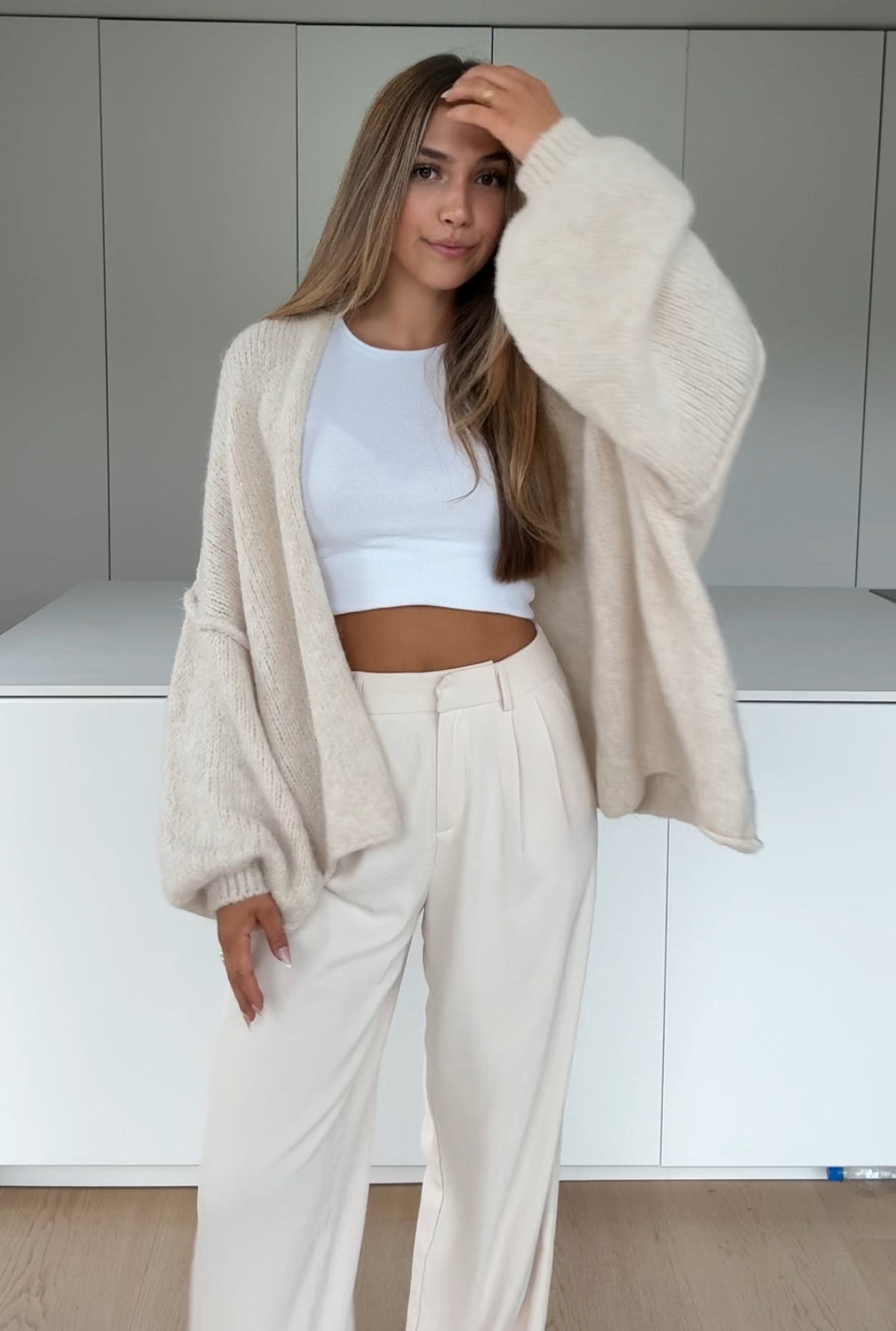 CLASSIC CHUNKY CARDIGAN VANILLA