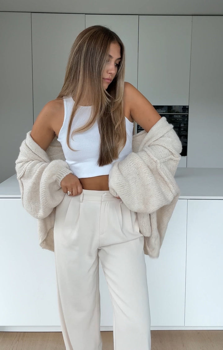 CLASSIC CHUNKY CARDIGAN VANILLA