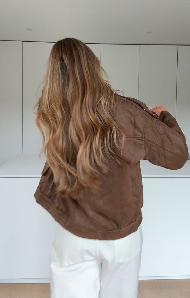 OVERSIZED SUEDE CHOCOLATE