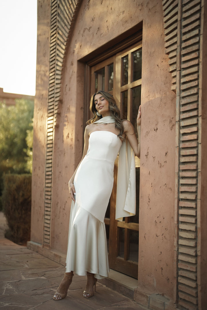 FIONA BEIGE DRESS