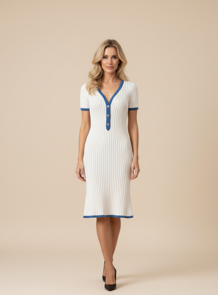 Liwia™ | Nadčasové pletené midi šaty s lichotivou siluetou