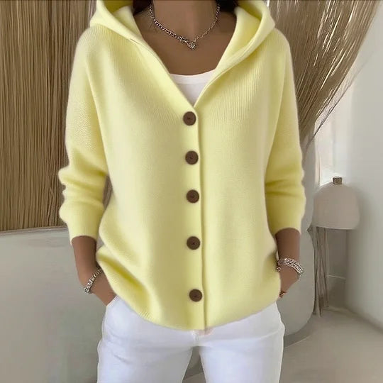 Philomène – Cardigan à capuche en coton doux