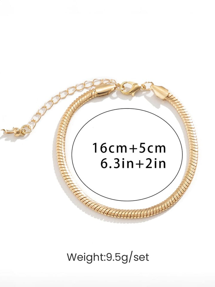 Plochý hadí kostní náramek